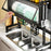 006-SCJ-6838C-95 Kitchen Dish Drying Rack Over The Sink Dish Drainer for Kitchen Storage Counter - Black - 7