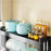 006-SCJ-6838C-105 Over Sink Dish Drying Rack 2 Tier Kitchen Counter Bowls Plates Holder with Door - Black - 6