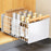006-ZWJ-70079-WH Slide-Out Kitchen Sink Organizer Rack Storage Holder for Dishes, Spices - 1