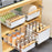 006-ZWJ-70079-WH Slide-Out Kitchen Sink Organizer Rack Storage Holder for Dishes, Spices - 3