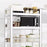 005JGL1034 3-Tier Storage Trolley Cart Stainless Steel Kitchen Rolling Shelf Organizer - 2 Mesh Tier+1 Board - 2