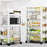 005JGL1034 3-Tier Storage Trolley Cart Stainless Steel Kitchen Rolling Shelf Organizer - 2 Mesh Tier+1 Board - 5