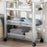 005JGL1034 3-Tier Storage Trolley Cart Stainless Steel Kitchen Rolling Shelf Organizer - 2 Mesh Tier+1 Board - 6