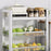 005JGL1034 3-Tier Storage Trolley Cart Stainless Steel Kitchen Rolling Shelf Organizer - 2 Mesh Tier+1 Board - 7