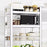 005JGL1038 4-Tier Storage Rack with Wheels, Kitchen Organizer Shelf Stainless Steel Vegetable Basket - 3 Mesh+1 Tray - 2