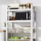 005JGL1038 4-Tier Storage Rack with Wheels, Kitchen Organizer Shelf Stainless Steel Vegetable Basket - 3 Mesh+1 Tray - 6