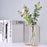Luxury Transparent Glass Vase with Iron Stand Lantern Shaped Geometric Hydroponic Vase Home Decoration, Size S - Rose Gold - 2