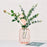 Luxury Transparent Glass Vase with Iron Stand Lantern Shaped Geometric Hydroponic Vase Home Decoration, Size S - Rose Gold - 3