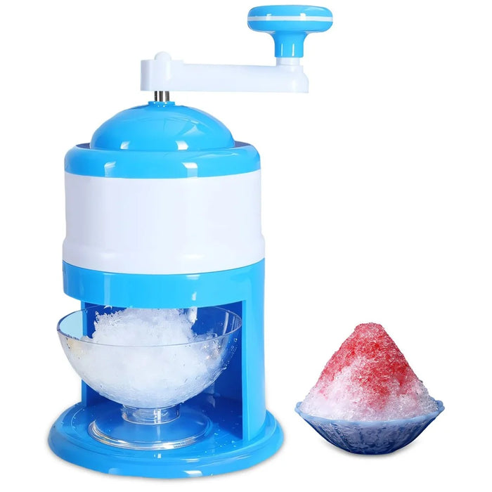 Home Mini Manual Snow Cone Hand Crank Ice Crusher Grinding Machine (BPA-Free, No FDA Certified) - 1