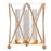 Desk Decorative Transparent Glass Vase Geometric Hydroponic Vase with Iron Frame, Size S - Champagne Gold - 1