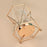 Desk Decorative Transparent Glass Vase Geometric Hydroponic Vase with Iron Frame, Size S - Champagne Gold - 3