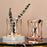 Desk Decorative Transparent Glass Vase Geometric Hydroponic Vase with Iron Frame, Size S - Champagne Gold - 5