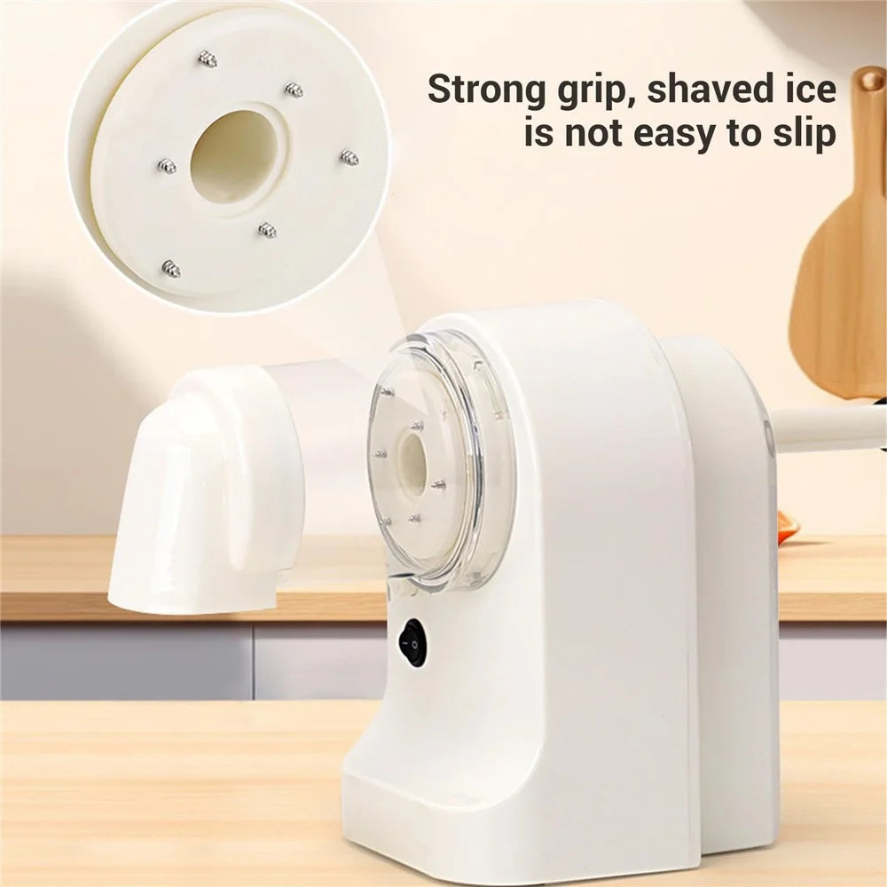 Electric Ice Shaver Shaved Ice Machine USB Rechargeable Portable Ice Crusher for Home - 3