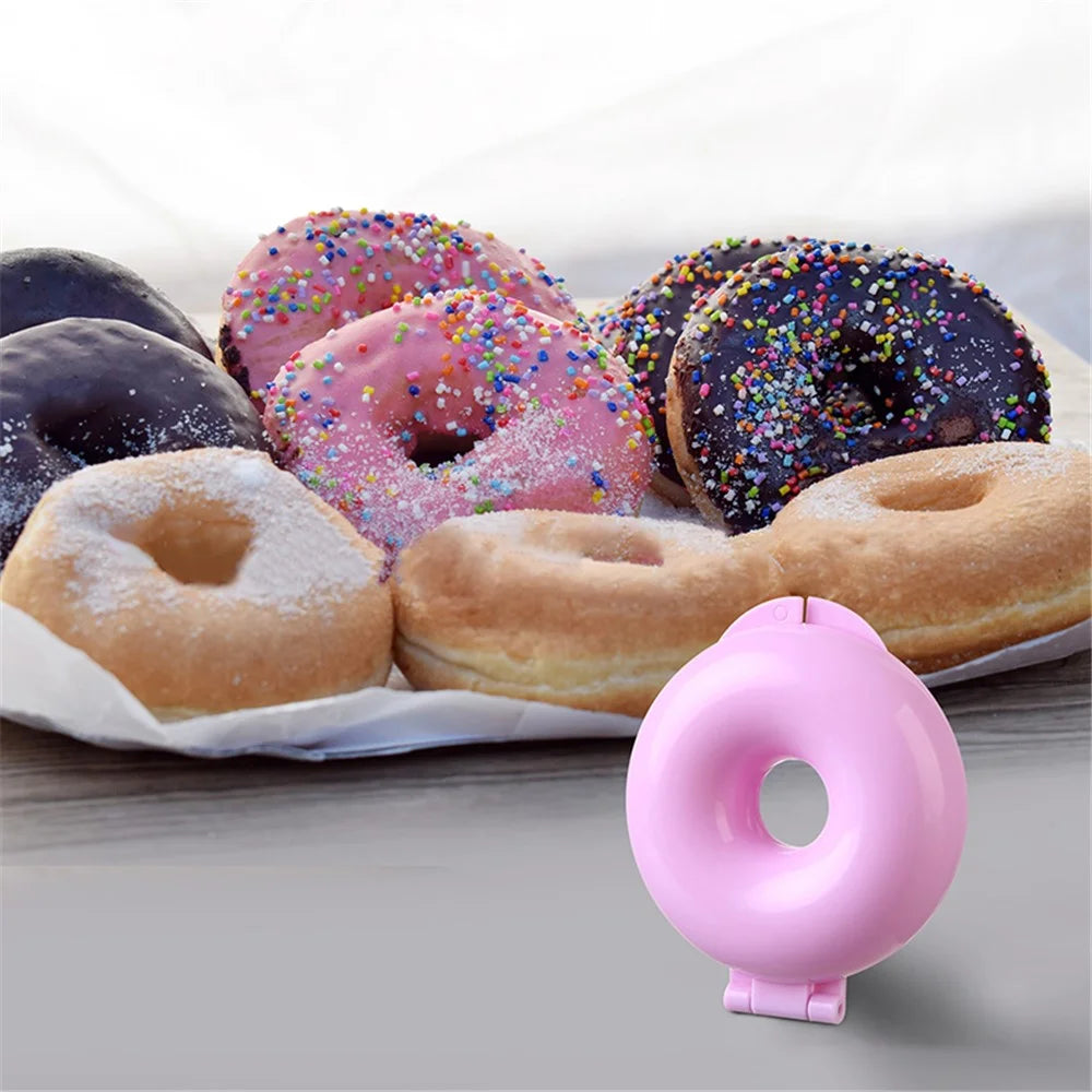 DIY Baking Tool Set with Donut, Cookie Mold for Baking Doughnut Cake Mould (No FDA, BPA-Free) - Pink - 7