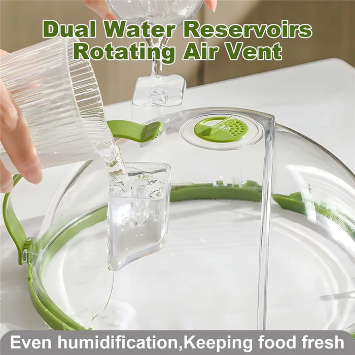 Microwave Splatter Cover with Dual Water Steamer Clear Microwave Plate Cover Lid Dish Bowl Cover - 5
