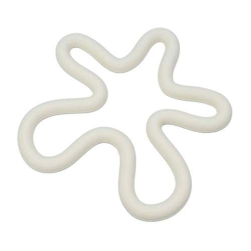 Irregular Floral Shape Non-Slip Placemat Silicone Heat Resistant Mat for Home Outdoor - White - 1