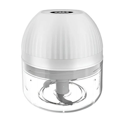 250ML Electric Mini Garlic Chopper with 3 Cutter Vegetable Grinder Masher Small Food Processor - White - 1