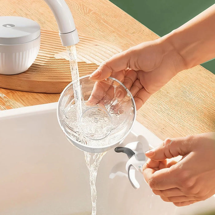 250ML Electric Mini Garlic Chopper with 3 Cutter Vegetable Grinder Masher Small Food Processor - White - 7