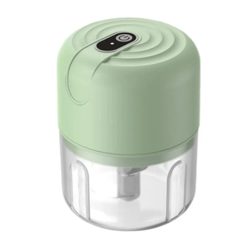 250ML Electric Garlic Chopper Small Food Processor One-Touch Press Veggie Mincer for Ginger, Chili, Meat - Green - 1