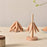 Wooden Insulation Pad 3Pcs Tree Shaped Coaster Set Hot Pots and Pans Insulation Mat - Wood Color - 5