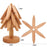 Wooden Insulation Pad 3Pcs Tree Shaped Coaster Set Hot Pots and Pans Insulation Mat - Wood Color - 7