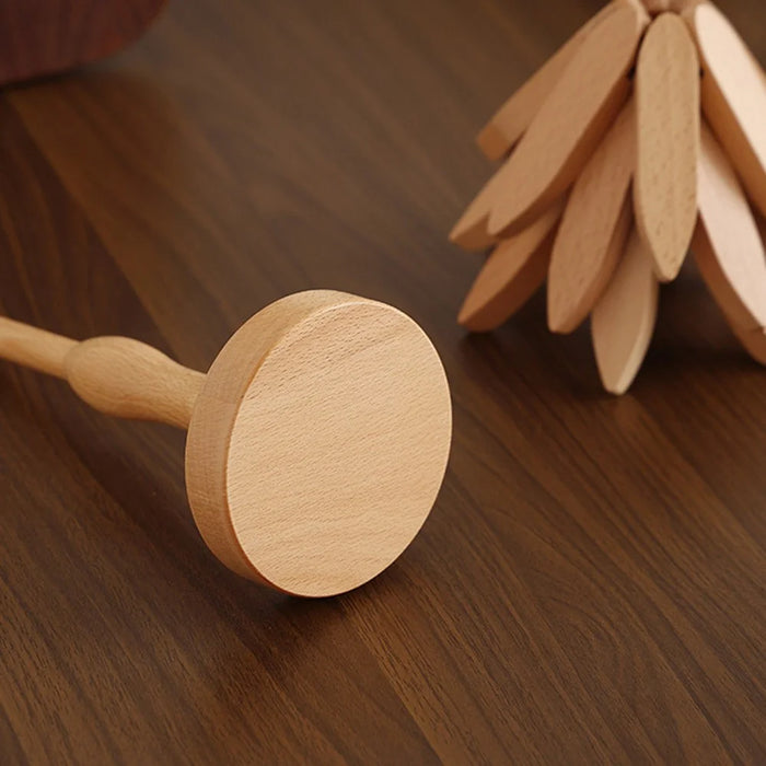 Wooden Tree Coasters 4Pcs Tree Shaped Tree Shaped Trivet Mats for Hot Dishes, Hot Pots and Pans - Wood Color - 6