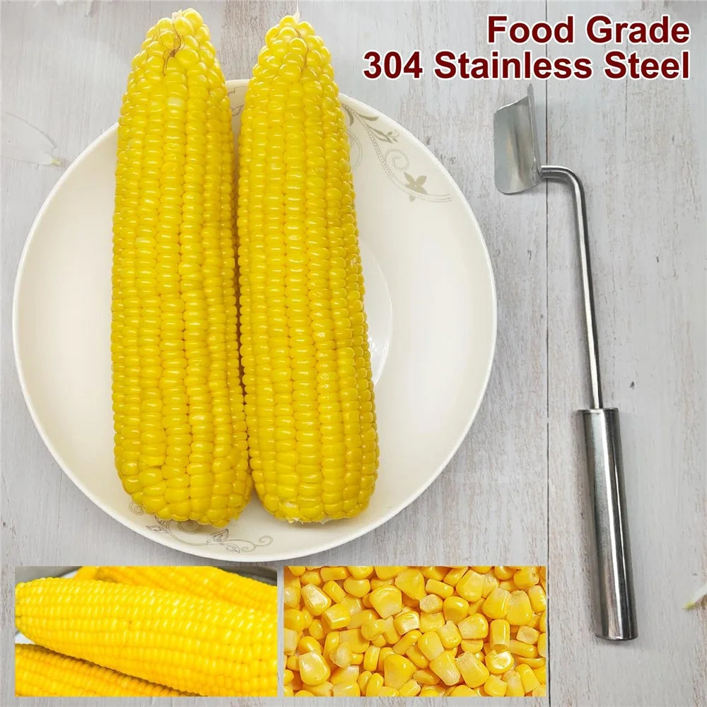 Stainless Steel Corn Cob Husker Manual Corn Stripper Ergonomic Corn Stripping Shovel (No FDA, BPA Free) - 5