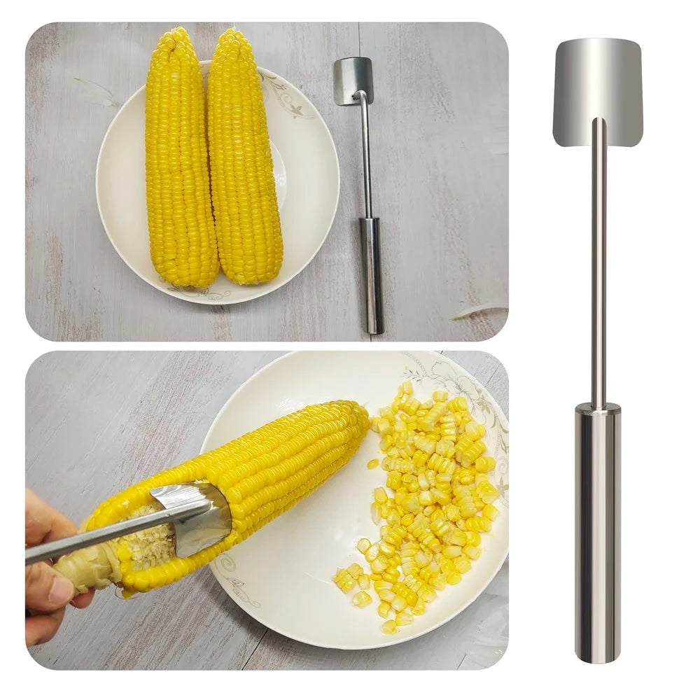 Stainless Steel Corn Cob Husker Manual Corn Stripper Ergonomic Corn Stripping Shovel (No FDA, BPA Free) - 6