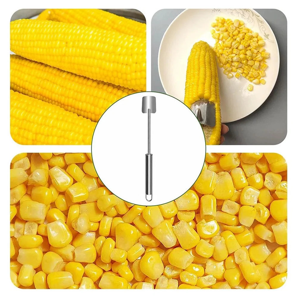 Stainless Steel Corn Cob Husker Manual Corn Stripper Ergonomic Corn Stripping Shovel (No FDA, BPA Free) - 7