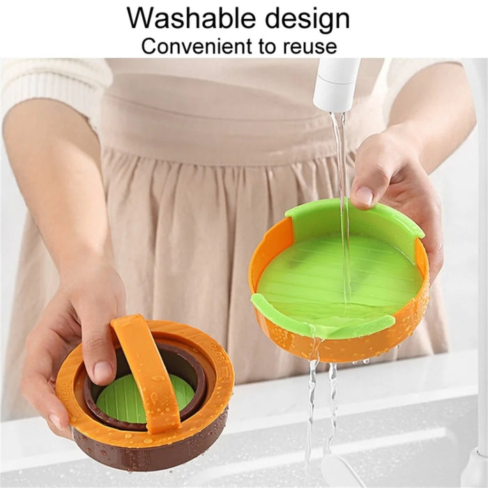 Round Hamburger Patty Making Tool Kitchen Burger Meat Press Tool (BPA Free, No FDA Certified) - Hamburger Color - 6