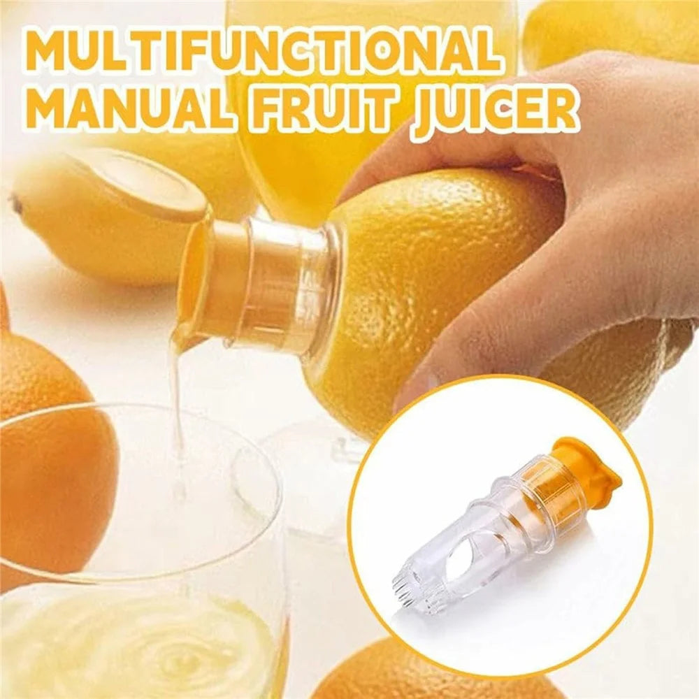Multi-Function Manual Lemon Squeezer Hand Fruit Juicer with Built-In Filter (BPA Free, No FDA) - 2