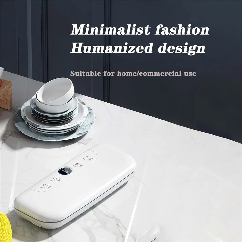 Mini Vacuum Sealer Machine Full Automatic Food Sealer with 40Pcs Sealing Bags for Household, Kitchen - 4