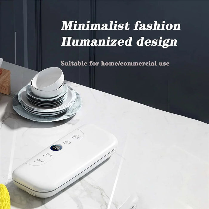 Mini Vacuum Sealer Machine Full Automatic Food Sealer with 10Pcs Sealing Bags for Household, Kitchen - 4