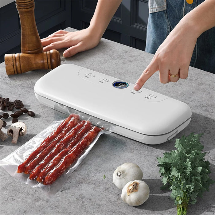 Mini Vacuum Sealer Machine Full Automatic Food Sealer with 10Pcs Sealing Bags for Household, Kitchen - 5