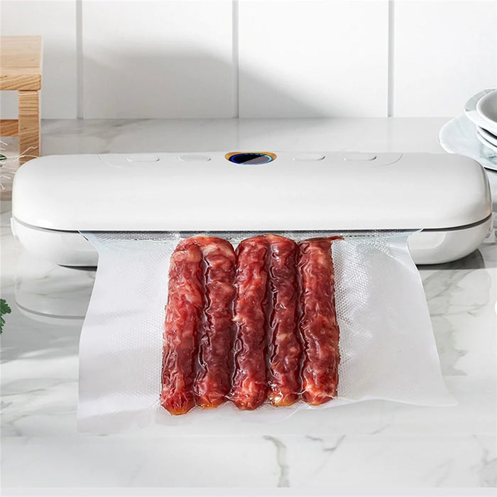 Mini Vacuum Sealer Machine Full Automatic Food Sealer with 10Pcs Sealing Bags for Household, Kitchen - 6