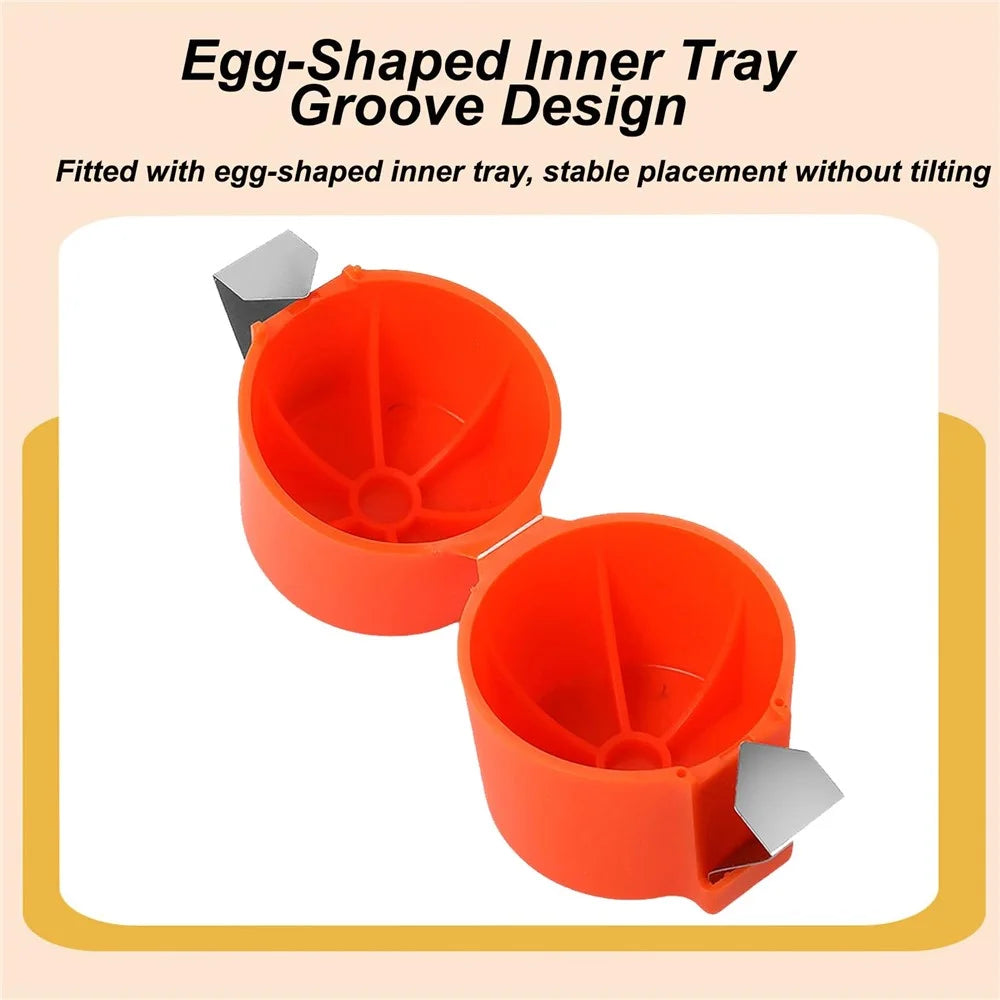 Handheld Egg Shell Opener PP + Stainless Steel Egg Shell Separator Kitchen Gadget - Yellow - 5