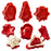3Pcs / Set Christmas Tree Snowflake Mitten Shape Plastic Cookie Mold Kitchen Baking Tool (BPA Free, No FDA) - 4