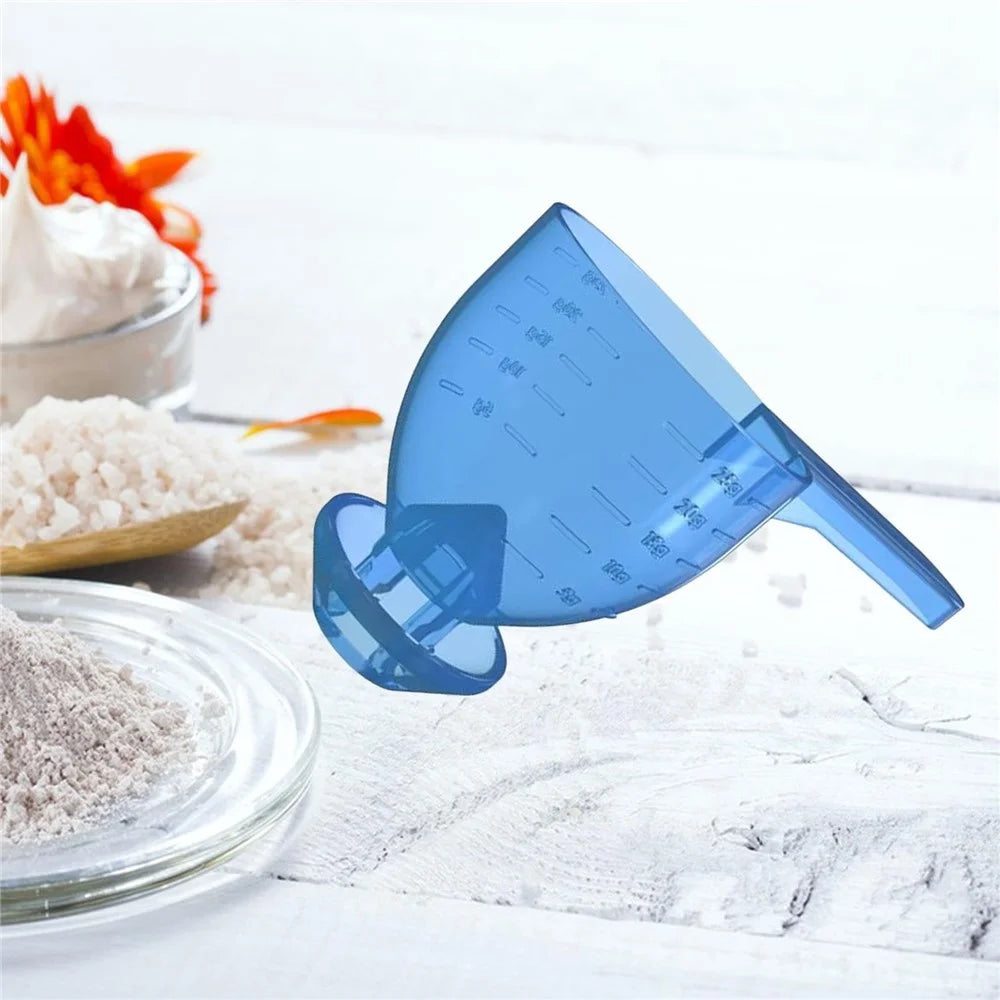 Measuring Scoop Funnel ABS Powder Funnel Water Bottle Scoop Measuring Tool (BPA Free, No FDA) - Blue - 7