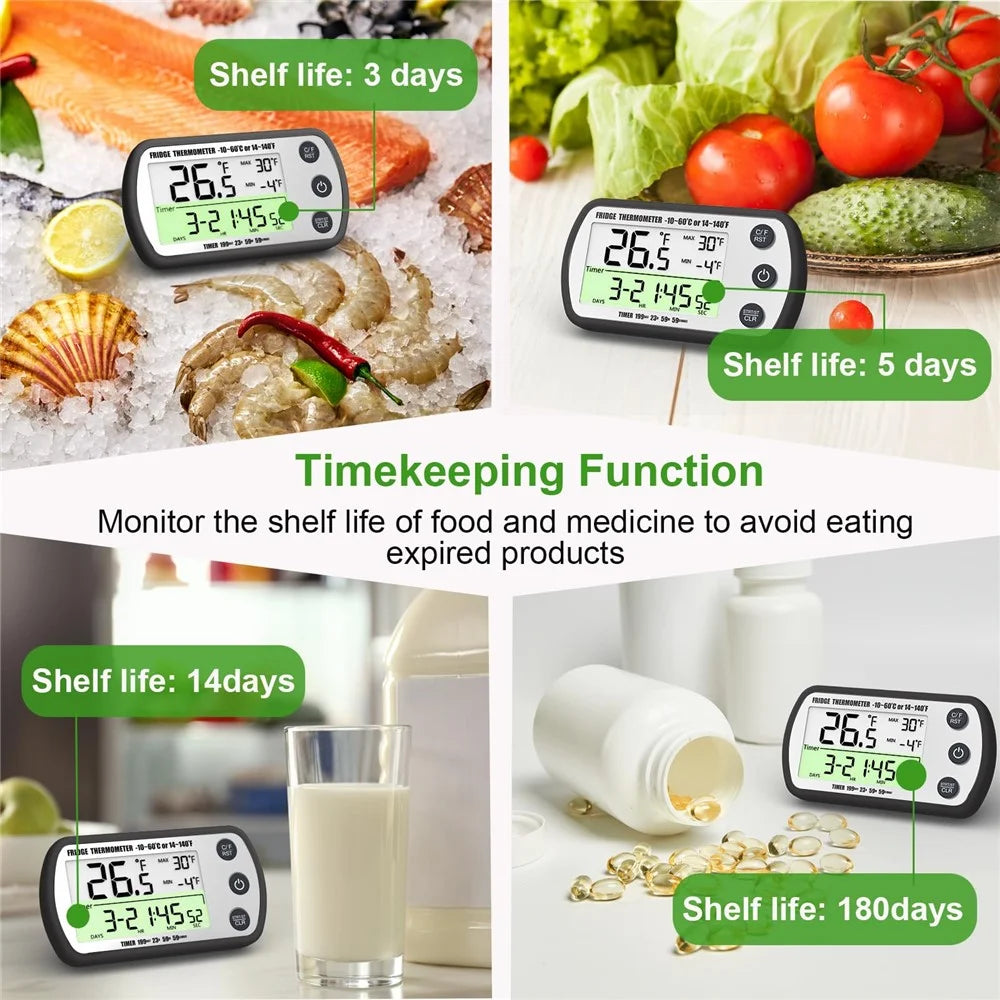 Magnetic Suction Digital Thermometer Refrigerator Food Preservation Electronic Temperature Tester - 7