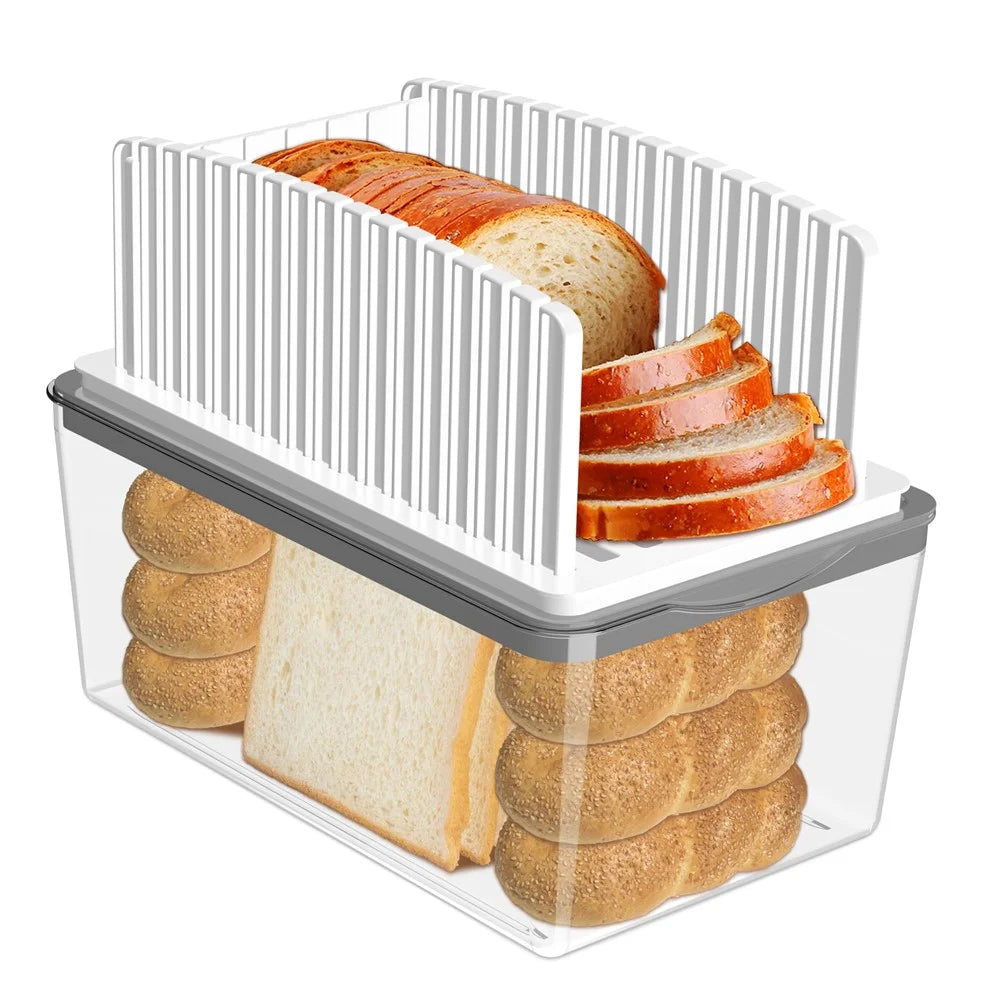 Bread Slicer DIY Adjustable Toast Loaf Slicing Machine Bread Cutting Guide Tool (BPA Free, No FDA) - 1
