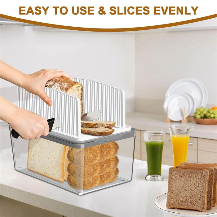 Bread Slicer DIY Adjustable Toast Loaf Slicing Machine Bread Cutting Guide Tool (BPA Free, No FDA) - 3