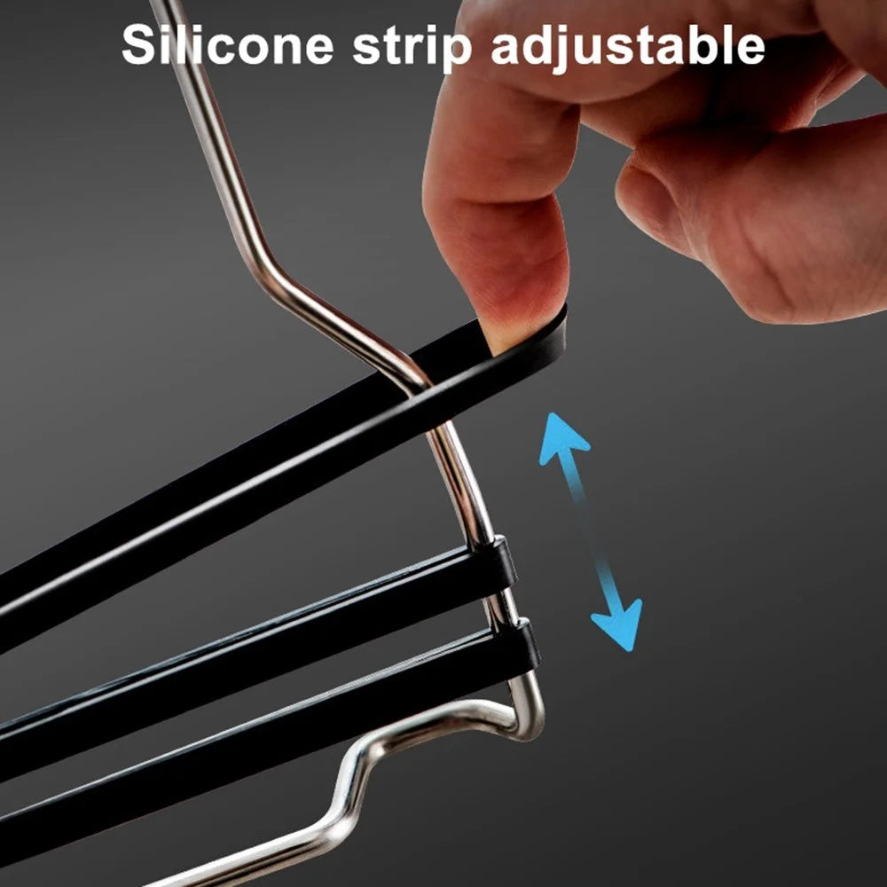 AAB050 PP+Stainless Steel+Silicone Bowl Gripping Tool Kitchen Anti-scald Bowl Plate Cup Clip - Black - 6