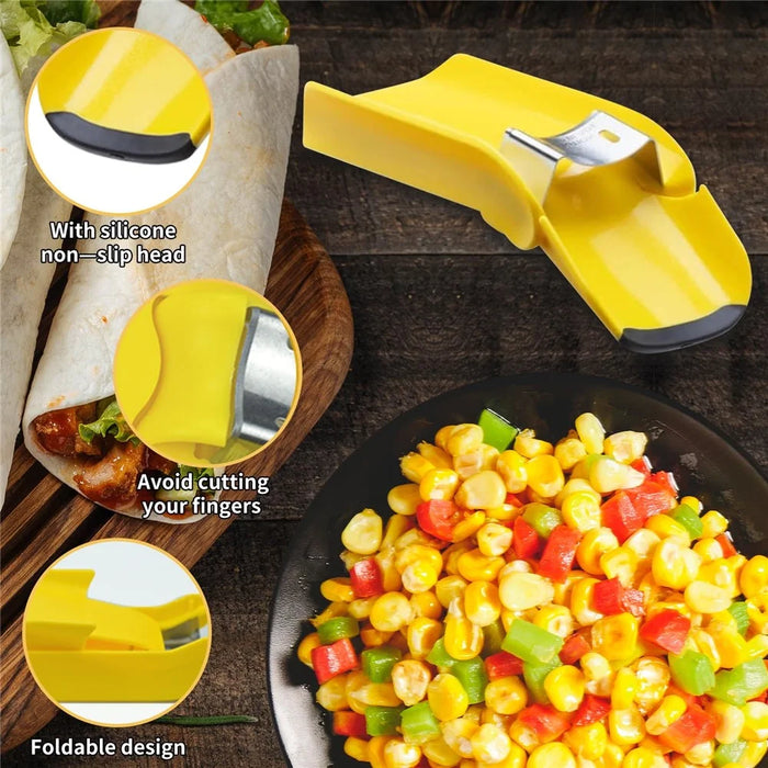 Stainless Steel Blade Corn Cob Stripper Quick Corn Kernel Separator Kitchen Gadget (BPA Free, No FDA) - 2