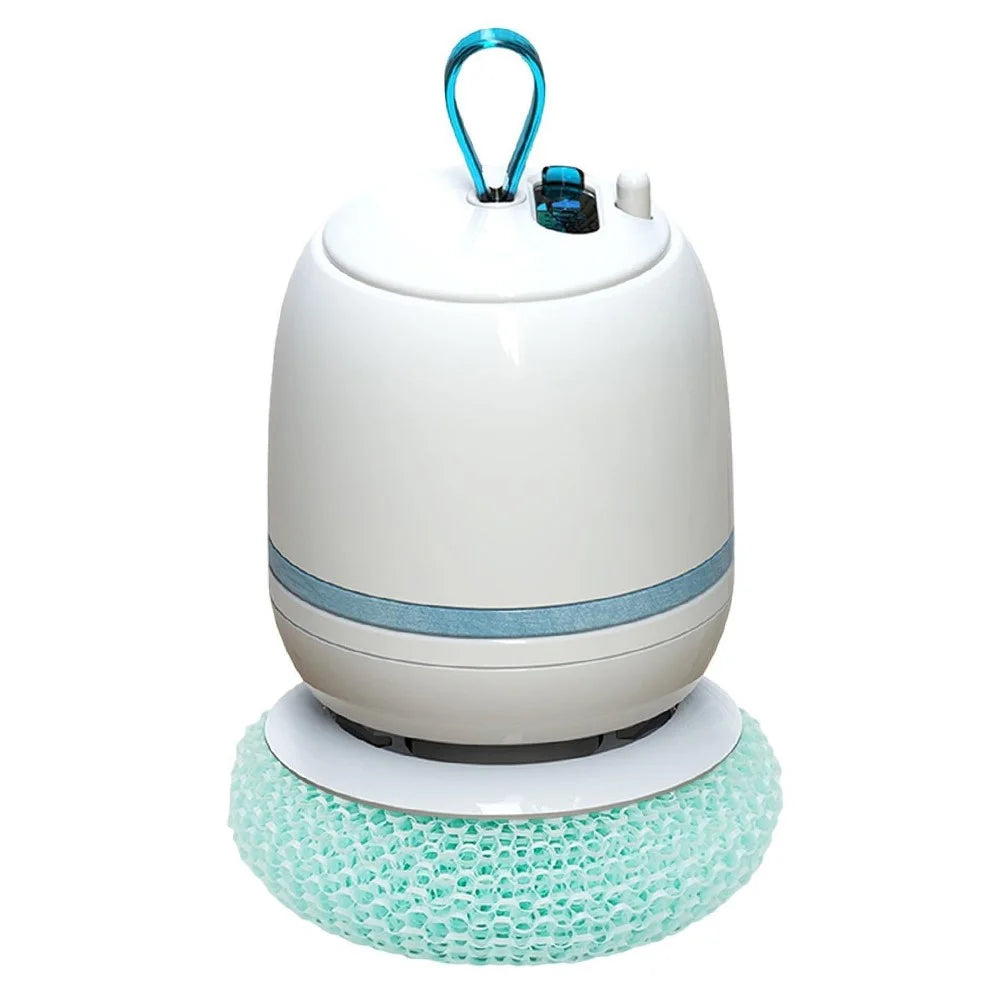 Rechargeable Electric Cleaning Brush Cordless Rotation Handheld Scrubber for Dishes Pots Bowls - Sky Blue - 1