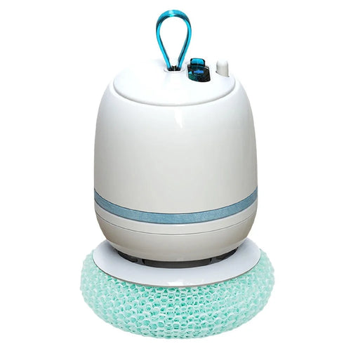 Rechargeable Electric Cleaning Brush Cordless Rotation Handheld Scrubber for Dishes Pots Bowls - Sky Blue - 1
