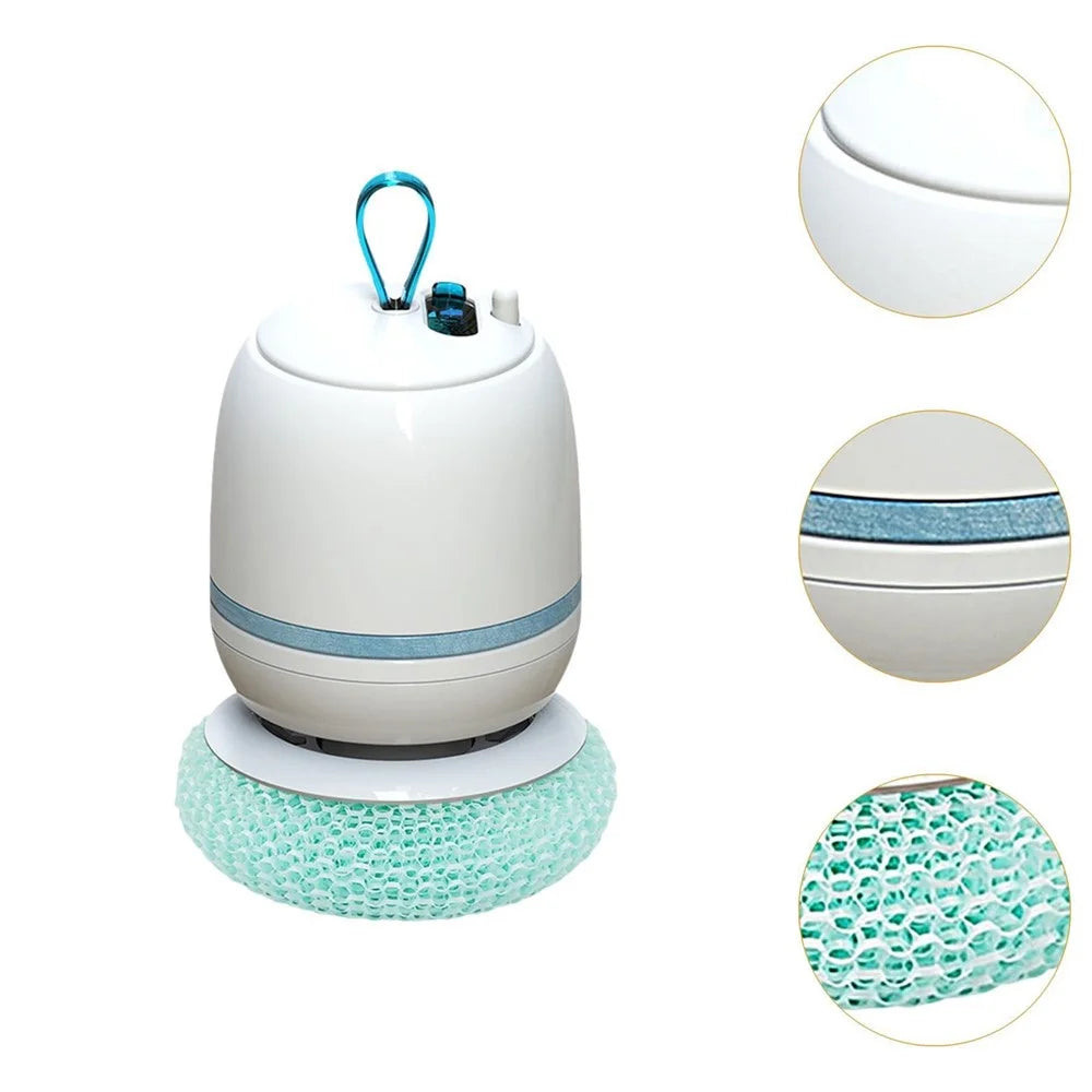 Rechargeable Electric Cleaning Brush Cordless Rotation Handheld Scrubber for Dishes Pots Bowls - Sky Blue - 2