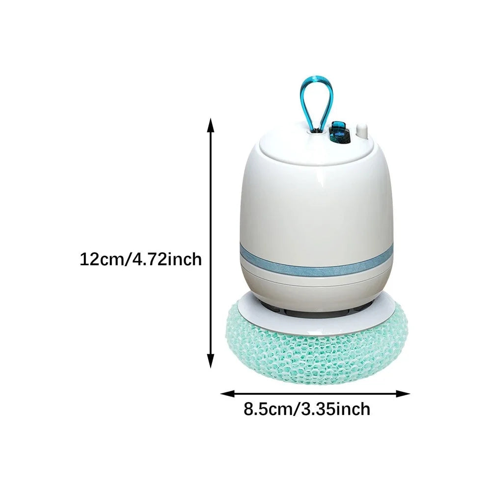 Rechargeable Electric Cleaning Brush Cordless Rotation Handheld Scrubber for Dishes Pots Bowls - Sky Blue - 6