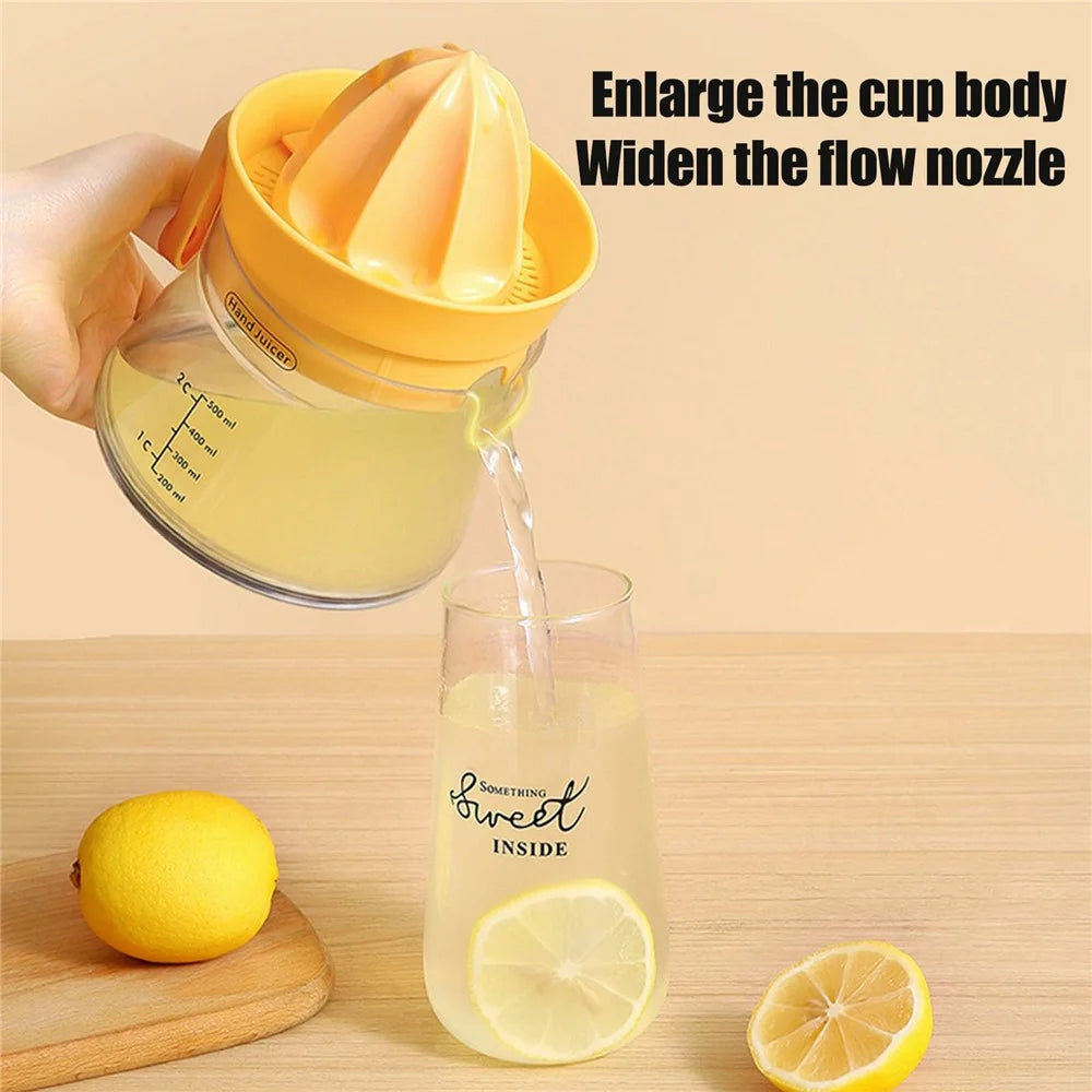 Manual Juicer Rotating Hand Crank Citrus Juicer Fruit Squeezer for Orange Lemon Watermelon (BPA Free, No FDA) - Orange - 3