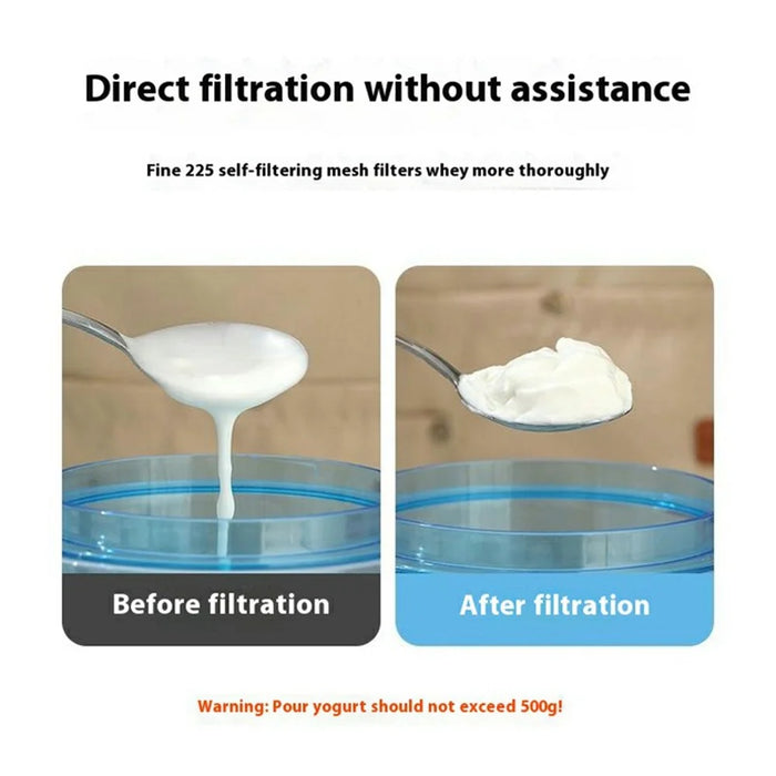 Homemade Greek Yogurt Filter with Lid Ultra Fine Mesh Strainer for Soy Milk ( BPA Free , No FDA ) - 6