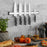 12 Inch Aluminum Alloy Magnetic Knife Holder Wall Mounted Kitchen Knife Storage Rack - 6